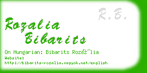 rozalia bibarits business card